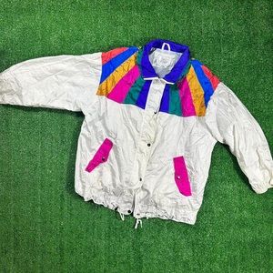 Vintage Rainbow Windbreaker Jacket